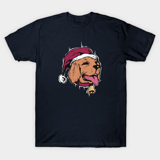 Dog christmas T-Shirt by Paundra